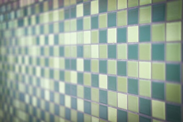 green mosaic tile texture pattern wall background