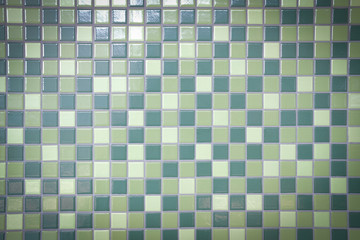 green mosaic tile texture pattern wall background
