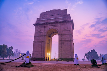 Fototapeta na wymiar A war memorial on Rajpath road New Delhi