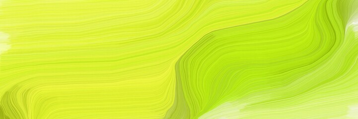 vibrant colored banner background with green yellow, khaki and pale golden rod color. modern curvy waves background illustration