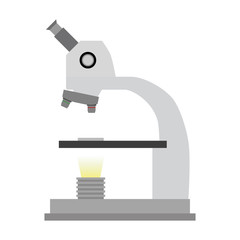 Simple microscope vector illustration in flat style