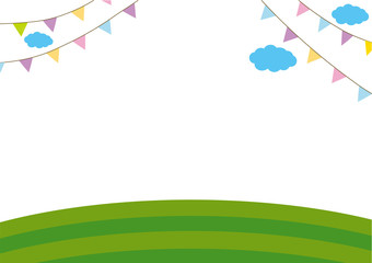 青空とガーランドの背h