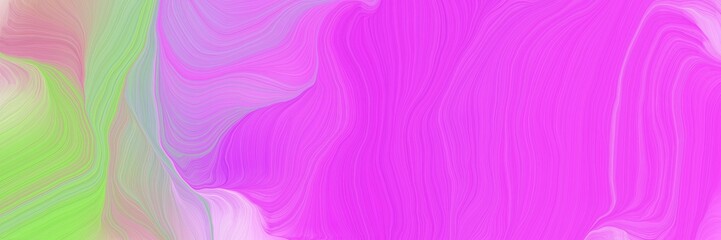 vibrant colored banner background with orchid, dark sea green and plum color. modern soft curvy waves background design