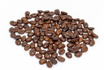 coffee beans isolated on white background