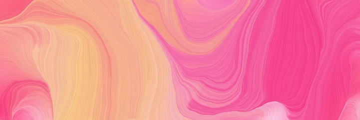 Selbstklebende Fototapeten Pink Landschaftsorientierungsgrafik mit Wellen. abstrakte Wellenillustration mit heller Lachs-, Maulbeer- und Pinkfarbe  © Eigens