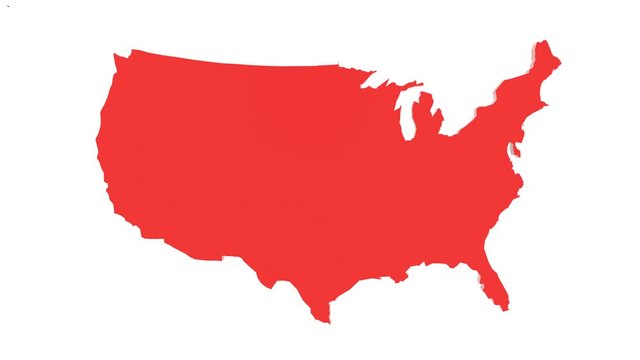 USA map - blue coating peels off