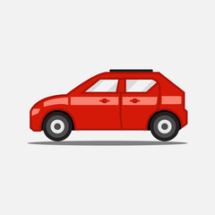 flat icons for red car,transportation,vector illustrations