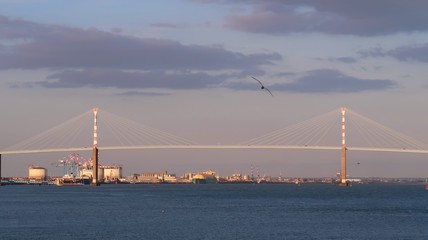 Fototapeta premium Pont de Saint-Nazaire, en Loire-Atlantique (France)