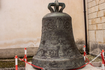 Bell in the square of Civita Superiore: the church of San Giovanni. The village of Civita Superiore...