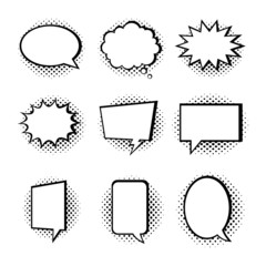 speech bubble collection isolated on white background. vector Illustration.