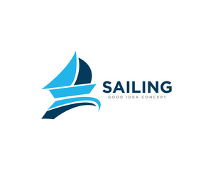 Sailing Boat Logo Icon Design Vector