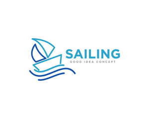 Sailing Boat Logo Icon Design Vector