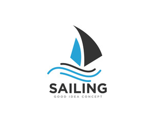 Sailing Boat Logo Icon Design Vector