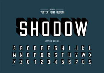 Font and alphabet vector, Typeface and letter number design, Graphic text on background