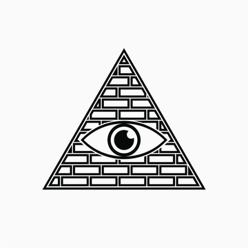 Illuminati symbol logo vector illustration isolated on white