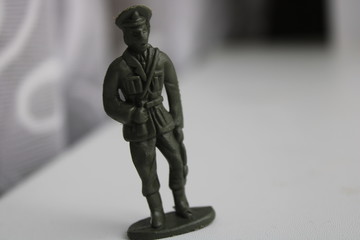 soldier on white background