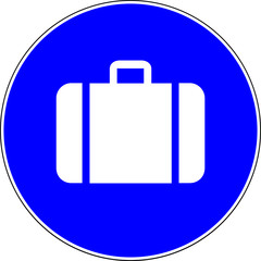 Baggage allowed blue sign