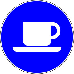 Coffee available blue sign