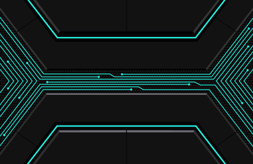 3d realistic dark techno background. Illustration Abstract geometric shape modern futuristic, mechanical, science, technology background. Dark Elegant gaming wallpaper © Benny Studio