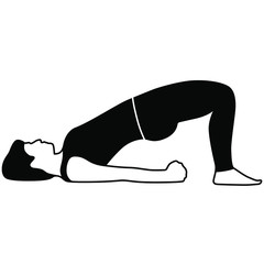 An illustration of the bridge yoga pose