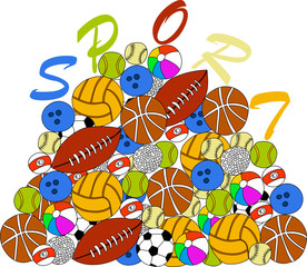 Color sport background. Vector illustration