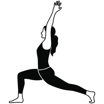 An Illustration Of The Lunge Crescent Yoga Pose