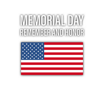 memorial day remember honor usa flag vector
