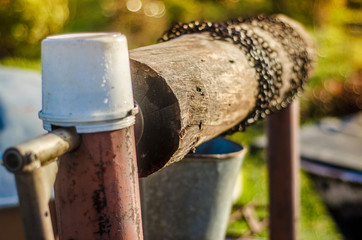 Beautiful view of the well.