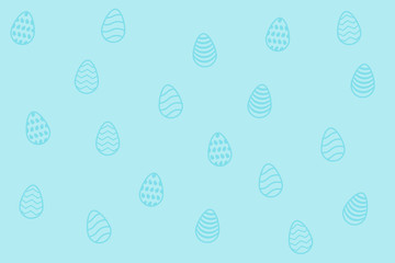 happy easter egg pattern blue background vector