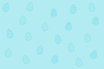 happy easter egg pattern blue background vector