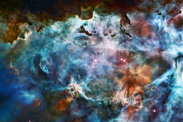 Naklejka na ściany i meble Beautiful space background with nebulae and stars. Elements of this image were furnished by NASA.
