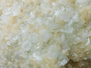 close-up of white quartz stone