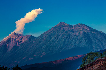 Volcano fire, antigua guatemala