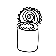 Vector single eco  iron can. Ecological illustration doodle black line on a white isolated background.Design for social media, web,cards,textiles,wrapping paper,packaging,prints,coloring.