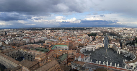 Obraz premium vista panoramica della meravigliosa città di roma dall'alto