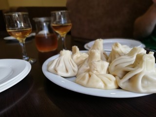 dumplings on a plate