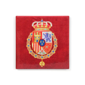 Tourist Souvenir (magnet) With The Arms Of The United Kingdom Of Spain And The Order Of The Golden Fleece