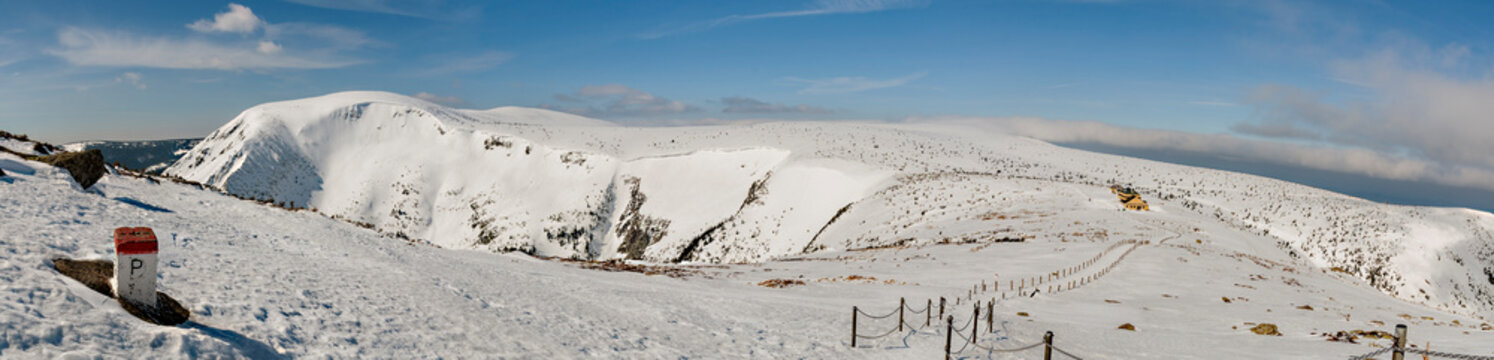 Schneekoppe, Panoramablick nach S&uuml;de und West
