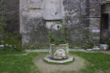 sculpture in garden