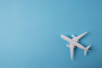 Model of a toy airplane of white color
