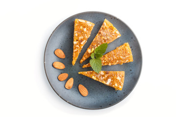 Traditional turkish candy cezerye made from caramelised melon, roasted walnuts, hazelnuts,...