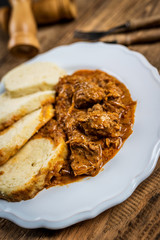 Szeged goulash with dumpling