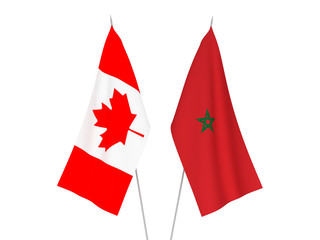 Morocco and Canada flags