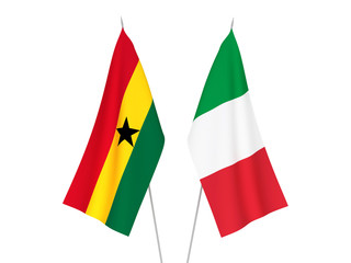 Italy and Ghana flags