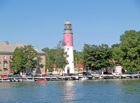 Embankment in the city of Baltiysk. Kaliningrad region