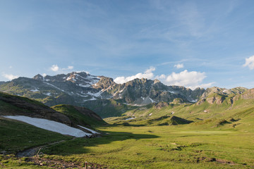 panorama of italian alps during summer