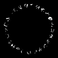 Fototapeta na wymiar isolated ancient magic energy runes in circle