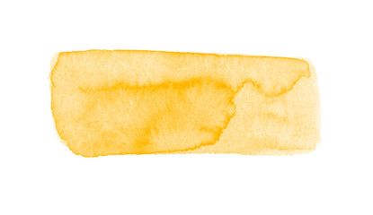 Abstract yellow watercolor stroke brush. Abstract brush for painting