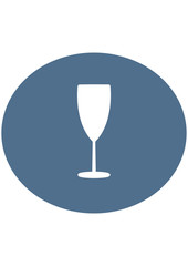 Wine glass icon. illustration on the theme of the bar zone.