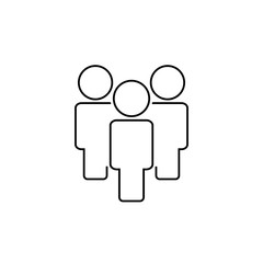 People line icon in flat style. People symbol for your web site design, logo, app, UI